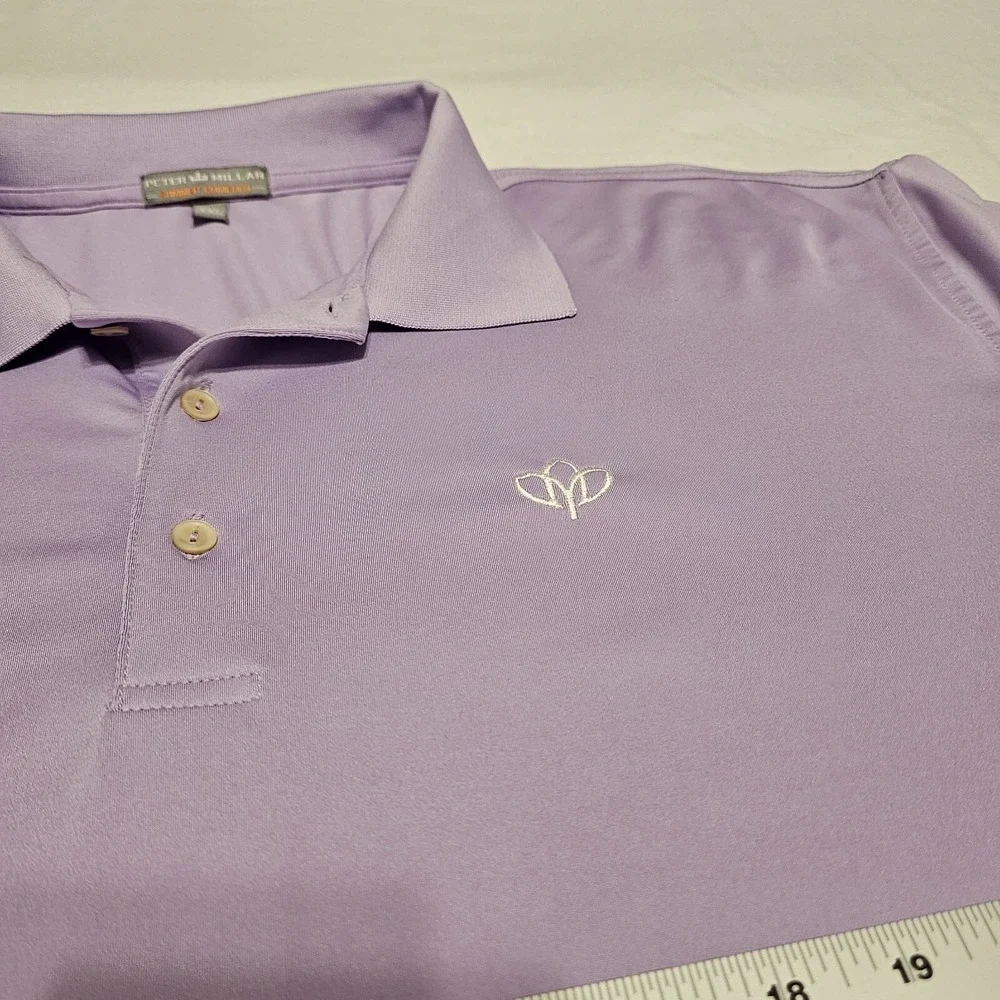 Peter Millar Shirt Mens 2XL Summer Comfort Performance Golf Polo Gaillardia Club